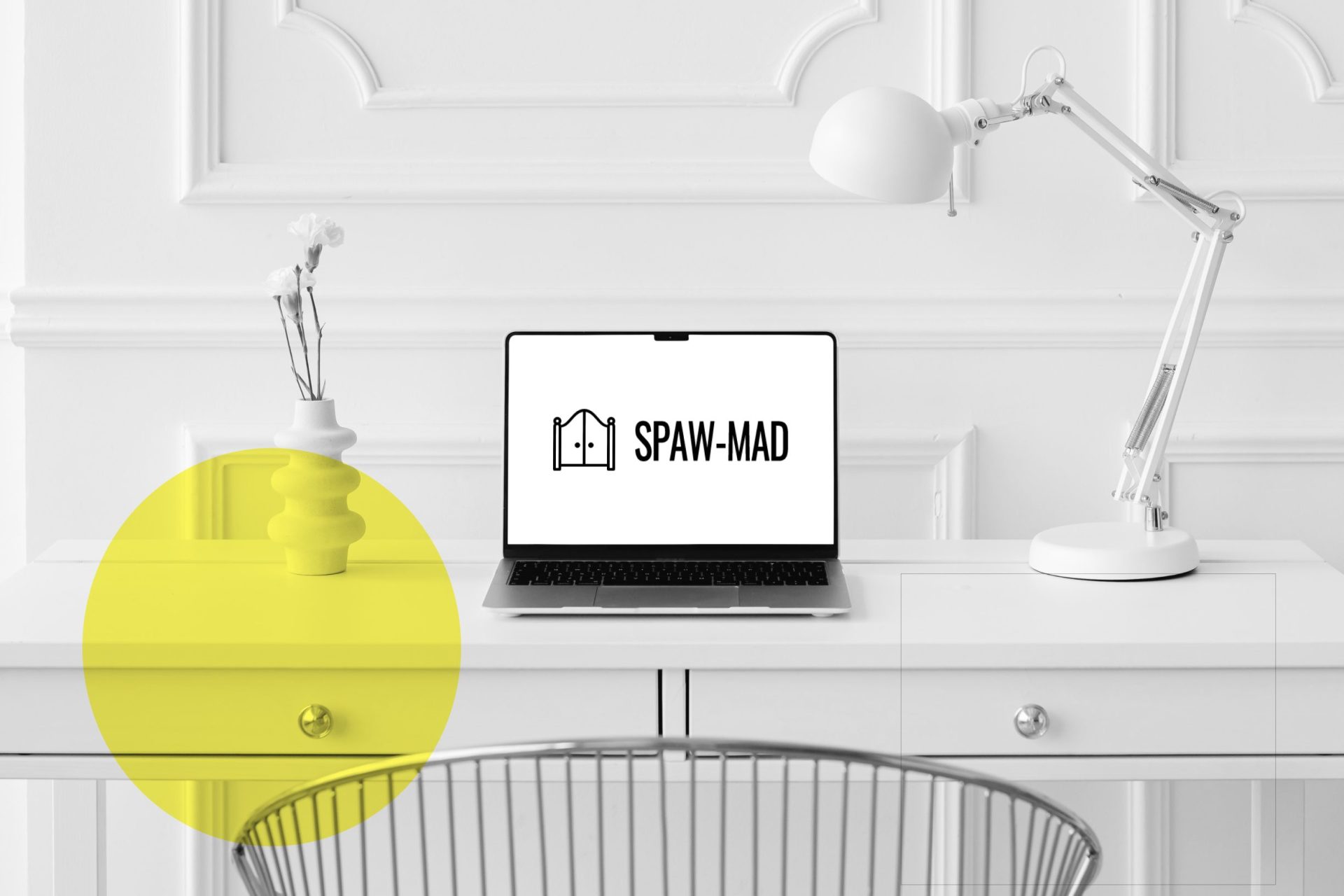 spaw mad logo mockup